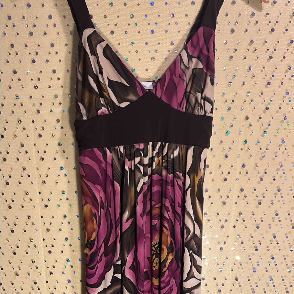 Charlotte Russe Purple and Black Floral Dress